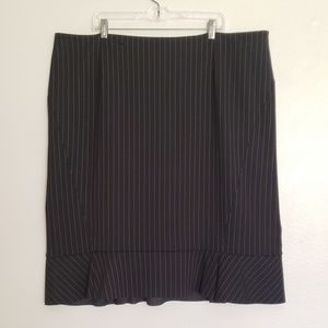 WHBM New Pinstripe Pencil Skirt
